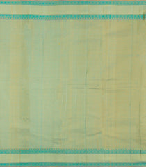 Yellow Handloom Kanchipuram Silk Saree With Checks & Thread Work Border-KA15119