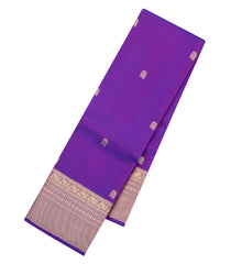 Purple Woven Pure Silk Saree With Zari Buttas-EC2586