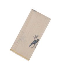 Taupe Woven Synthetic Manipur Silk Saree With Grey Printed Bird Motifs-BL4956