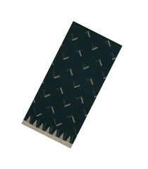 Black Handloom Bengal Cotton Saree With Chevron Buttas-BG1580