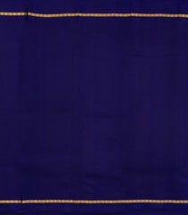 Dark Blue Woven Pure Silk Saree With Floral Buttas-KA15540