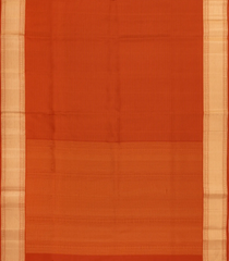 Red Handloom Soft Silk Saree With Stripes & Zari Border-SO4607