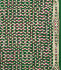 Green Woven Blended Satin Saree With Zari Border-BL6021