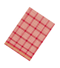 Red Woven Kadapa Cotton Saree With Checks-KN0701