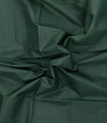 Dark Green Woven Tussar Silk Saree With Stripes-TU3312