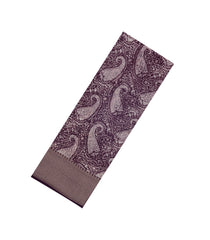 Burgundy Printed Chanderi Cotton Saree With Zari Border-CC1506