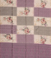 Dusty Pink Woven Synthetic Dola Silk Saree With Woven & Printed Floral Motifs-BL4663