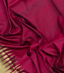 Magenta Woven Dupion Silk Saree With Contrast Border-DS0623