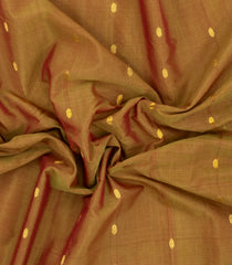 Oil Mustard Handloom Gadwal Silk Cotton Saree With Zari Buttas -GA0445