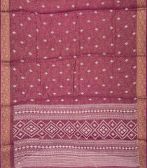 Dusty Peach Woven Art Dola Tissue Saree With Floral Motifs-BL3987