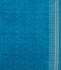 Cyan Woven Art Dupion Saree With Tie & Dye Motifs-BL5897