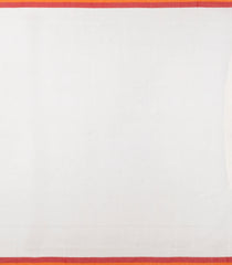White Handwoven Bengal Cotton Saree With Floral Buttas-BG1513