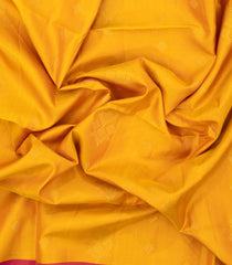 Mustard Handloom Soft Silk Saree With Diamond Motifs & Contrast Border-SO4484