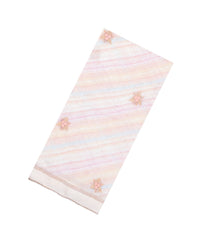 Multicolor Handloom Linen Saree With Embroidered Floral Motifs-LI0766