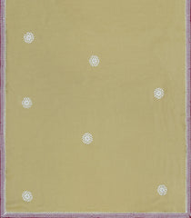Sage Green Synthetic Fendy Saree With Stone Border-BL5440