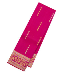 Hot Pink Handloom Kanchipuram Silk Saree With Kamalam Buttas-KA14766