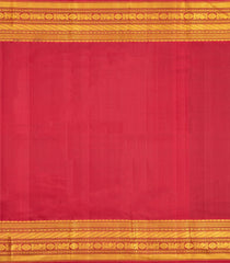 Light Green Handloom Korvai Kanchipuram Silk Saree With Contrast Border-KA16422