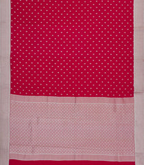 Red Woven Mysore Silk Saree With Floral Motifs-MS3406
