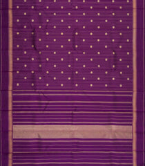 Purple Handloom Kanchipuram Silk Saree With Zari Stripes-KA15114