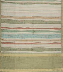Multi Colour Printed Synthetic Tussar Silk Saree With Zari Border-SY0066