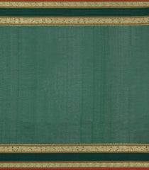 Green Handloom Silk Cotton Saree With Checks-SC4351