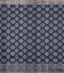 Grey Handloom Kanchipuram Silk Saree With Dotted Zari Motifs-KA14549