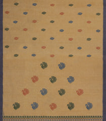 Beige Handloom Bengal Cotton Saree With Annam Motifs-BG1830