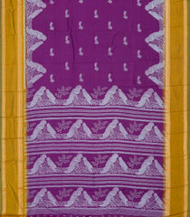 Magenta Woven Art Dupion Saree With Printed Bird Motifs-BL3937