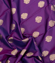 Purple Woven Pure Silk Saree With Zari Buttas-EC2600