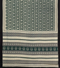 Bottle Green Printed Jaipur Cotton Saree With Printed Floral Motifs-JC1914
