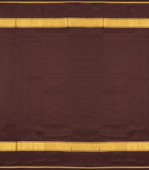 Rust Woven Pure Silk Saree With Zari Buttas & Contrast Border-EC2554