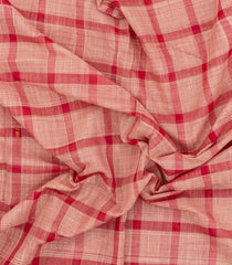 Red Woven Kadapa Cotton Saree With Checks-KN0701