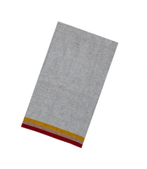 Grey Woven Bengal Cotton Saree With Contrast Border-BG1864