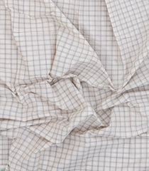 Off White Handloom Kanchi Cotton Saree With Checks-KC1784