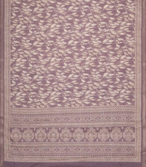 Dusty Pink Woven Art Tussar Saree With Printed Floral Motifs-BL3956