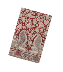 Maroon Printed Kalamkari Cotton Saree -KAL1233