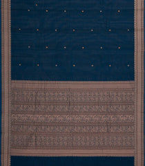 Teal Handloom Kanchi Cotton Saree With Diamond Buttas-KC1700