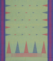 Aquamarine Woven Chettinad Cotton Saree With Buttas-CN1884