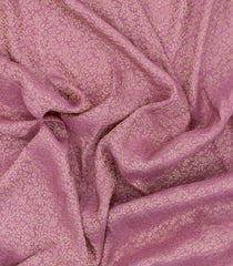 Baby Pink Woven Mysore Silk Saree With Floral Motifs-MS3383