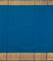 Sandal Korvai Handloom Kanchipuram Silk Saree With Cyan Border-KA14214