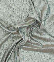 Shadow Green Woven Art Dupion Saree With Floral Zari Motifs-BL5973