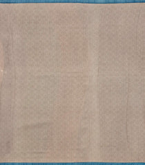 Blue Woven Pure Silk Saree With Printed Floral Motifs-PS0655