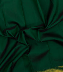 Dark Green Handloom Kanchipuram Silk Saree With Combtooth Border-KA16183