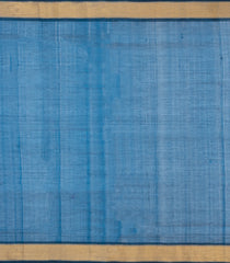Pink & Blue Handloom Silk Cotton Saree With Checks & Zari Border-SC4623