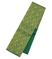 Green Handloom Kanchipuram Rising Border Silk Saree With Vanasingaram Motifs-KA16825