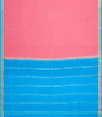 Peach Woven Mysore Silk Saree With Contrast Border-MS3704
