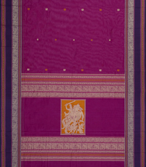 Pink Handloom Kanchi Cotton Saree With Annam Buttas-KC1694