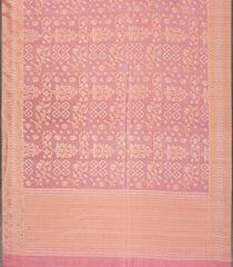 Peach Handloom Organza Soft Silk Saree With Floral Motifs-SO4100