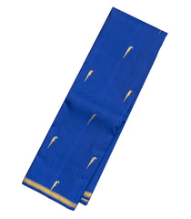 Blue Handloom Kanchipuram Silk Saree With Muniya Buttas-KA13382