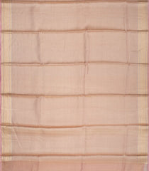 Dusty Pink Handloom Banarasi Tissue Silk Saree With Stripes-BE1569